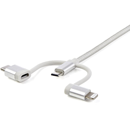 StarTech.com 1 m (3 ft.) USB Multi Charging Cable - USB to Micro-USB or USB-C or