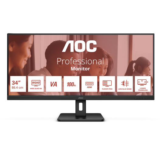 AOC U34E2M 34" UWQHD VA 100Hz Monitor