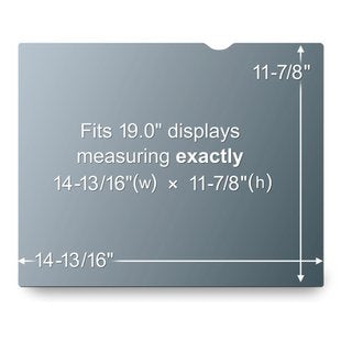 3M Black Privacy Filter for Desktops PF19.0 Privacy Screen