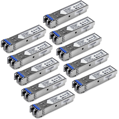 StarTech.com Cisco GLC-LH-SMD Compatible SFP Module (10 Pack) - 1000BASE-LX/LH - 1GbE Single Mode Fiber SMF Optic Transceiver - 1GE Gigabit Ethernet SFP - LC 10km - 1310nm - DDM Cisco Firepower, ASR920, IE2000 Networking