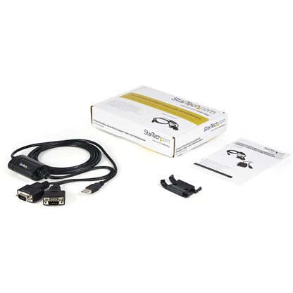 StarTech.com 6ft (1.8m) 2-Port FTDI USB to Serial RS232 Adapter Cable with COM