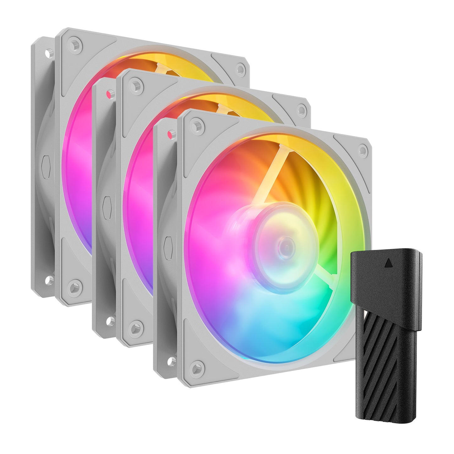 Cooler Master Mobius 120P ARGB White Edition 3-Pack Fan Kit Cooling
