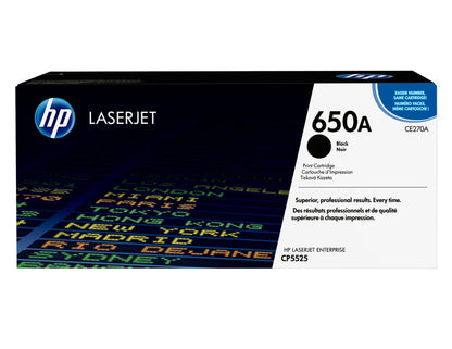 HP CE270A/650A Black Toner Cartridge (13.5K pages, HP CLJ CP 5525)