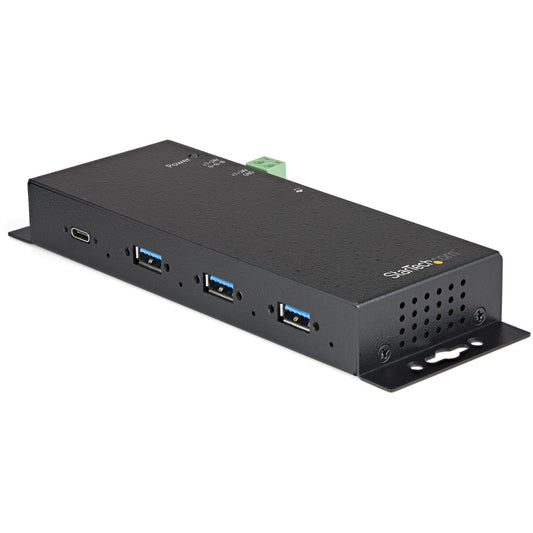 StarTech.com 4-Port USB C Hub 10Gbps - Metal Industrial USB Type-C Hub w/ 3xUSB-A &