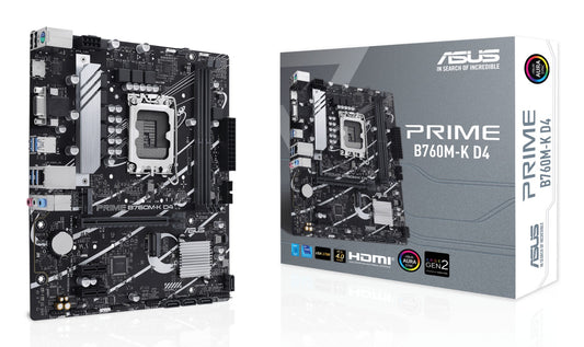 ASUS PRIME B760M-K D4 Intel B760 LGA 1700 micro ATX Motherboard