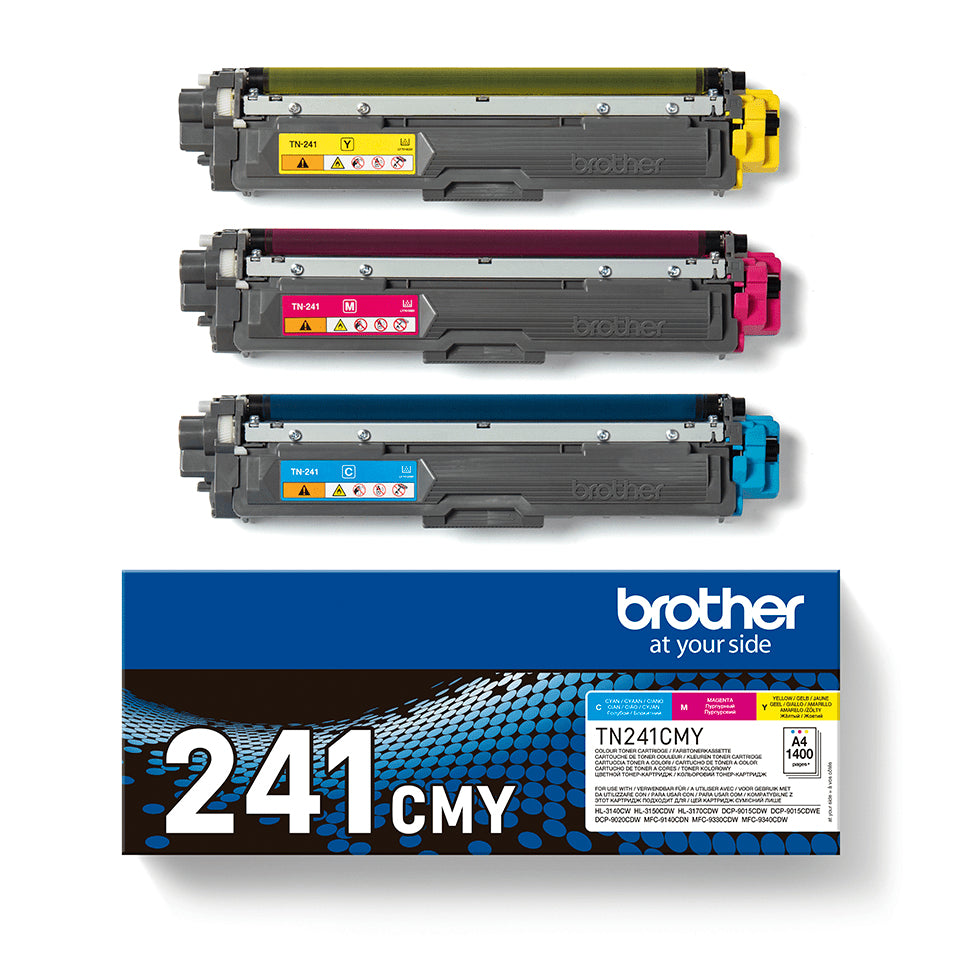 Brother TN-241CMY Toner Cartridge (1.4K pages, Brother HL-3140)