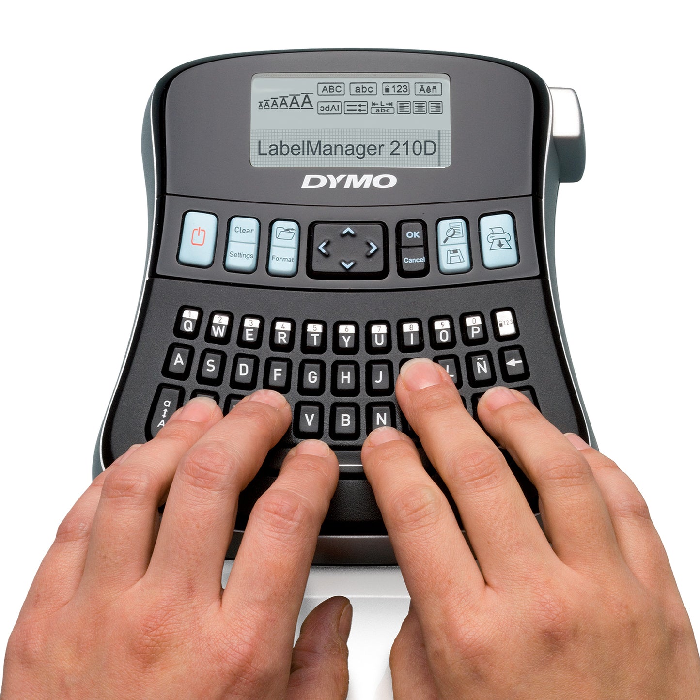 DYMO LabelManager 210D+ Handheld Label Maker Kit | QWERTY Keyboard | with 12mm Black Label Printer