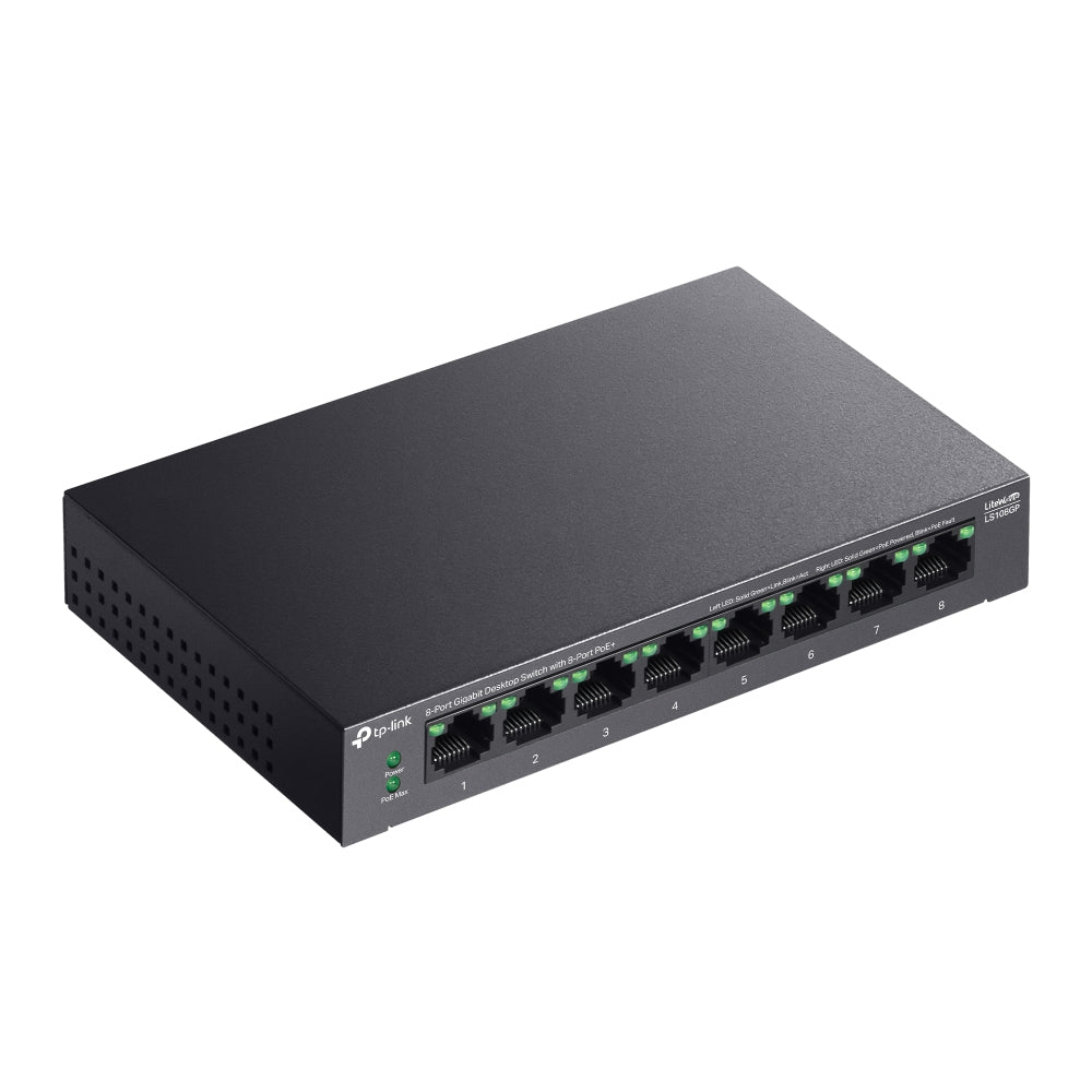 TP-LINK LiteWave 8-Port Gigabit Desktop Switch with 8-Port PoE+