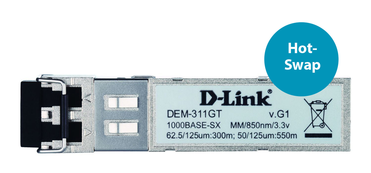 D-Link 1-port Mini-GBIC SFP to 1000BaseSX, 550m for all Networking