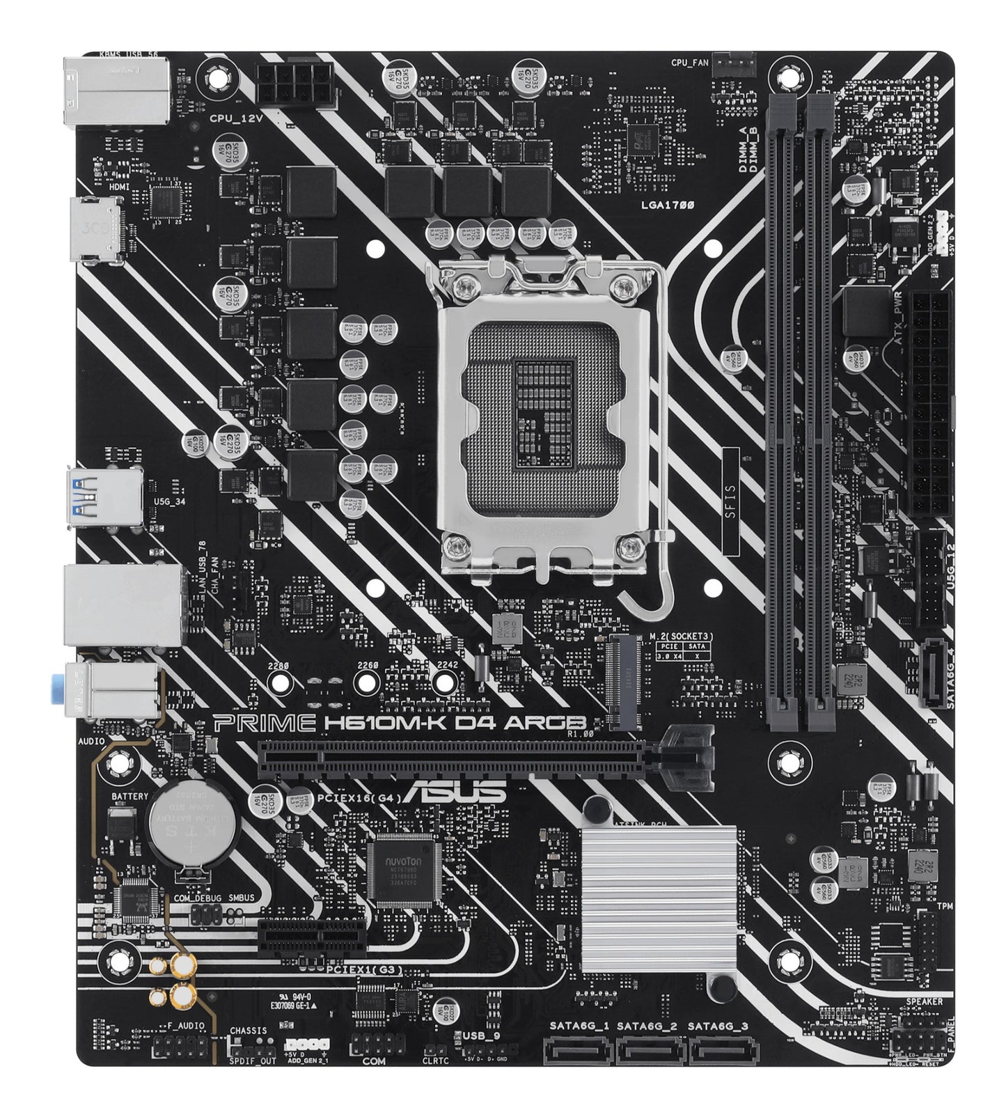 ASUS PRIME H610M-K D4 ARGB Intel H610 LGA 1700 micro ATX Motherboard