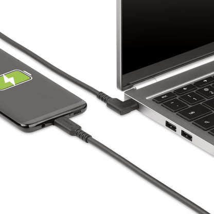 StarTech.com 3ft (1m) USB-C Cable, Right-Angled, USB 10Gbps, 100W (5A) Power