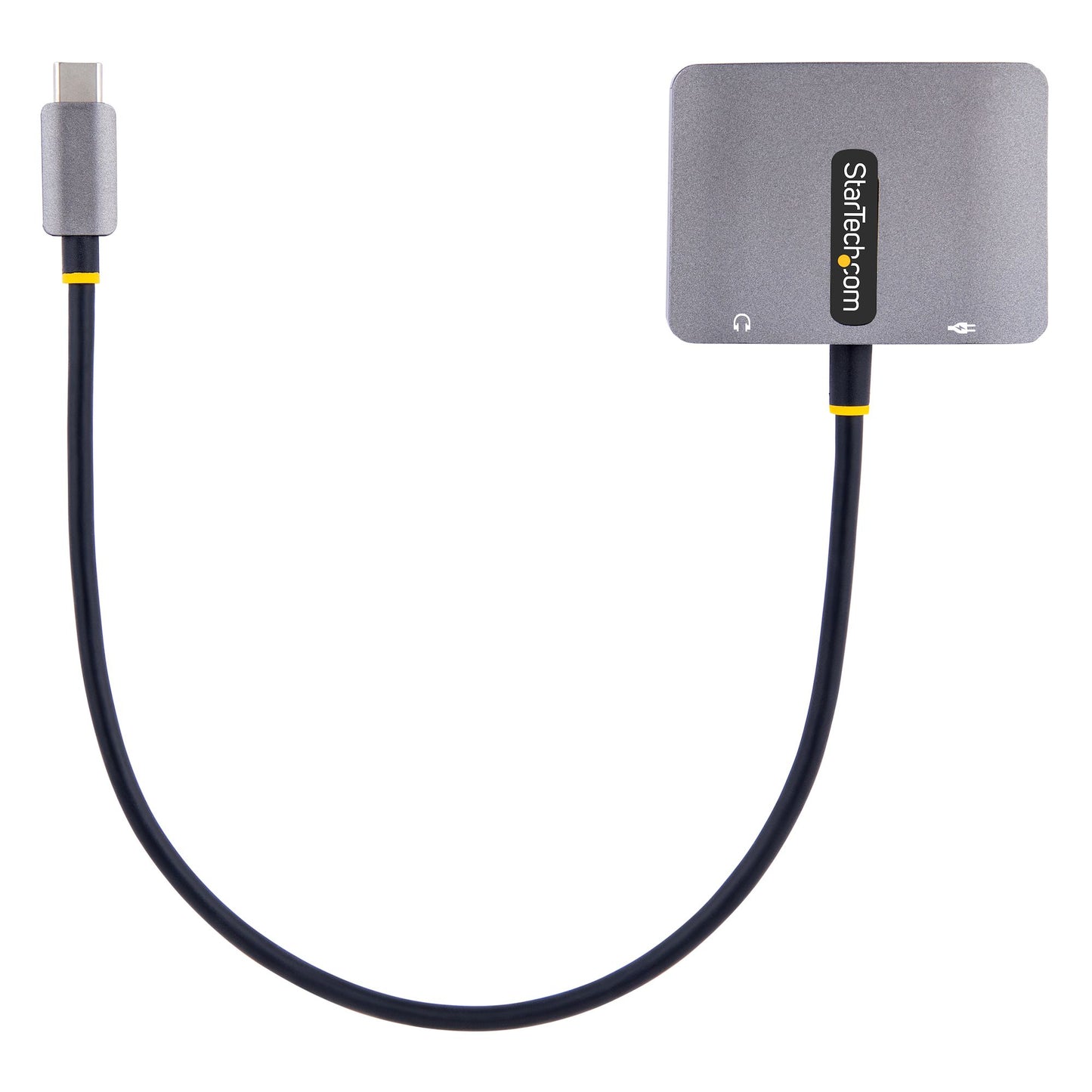 StarTech.com USB C Video Adapter, USB C to HDMI VGA Multiport Adapter, 3.5mm Audio Hub
