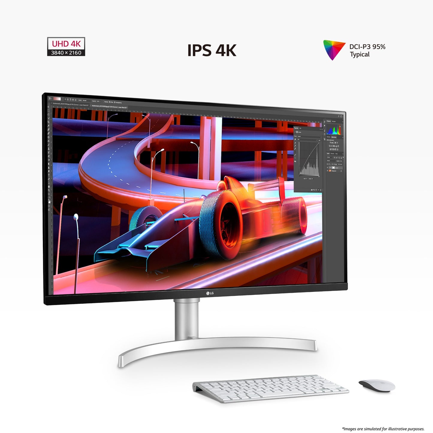 LG 32UN650K-W 32" 4K UHD IPS Monitor