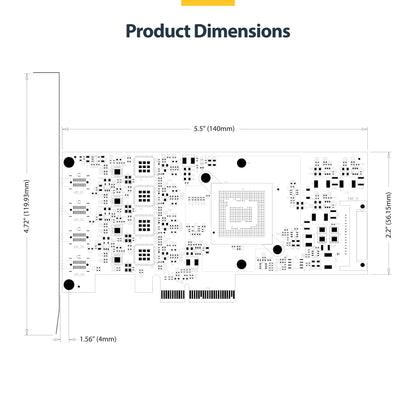 StarTech.com 4-Port USB Type-C PCIe Card, USB 3.2 10Gbps, USB-C PCI Express Hub
