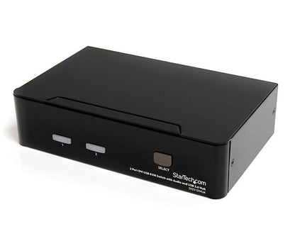 StarTech.com 2 Port DVI USB KVM Switch with Audio and USB 2.0 Hub - TAA