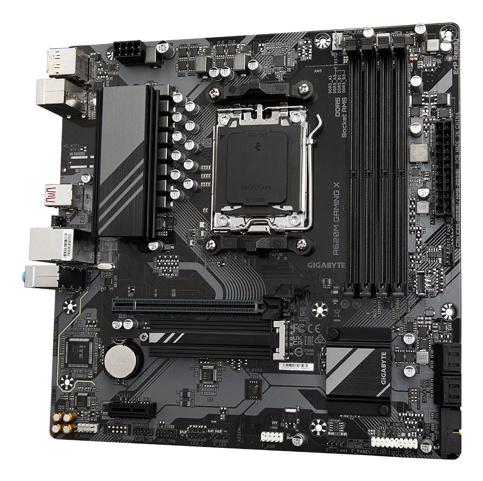 Gigabyte A620M GAMING X Motherboard - Supports AMD Ryzen 8000 CPUs, 8+2+1 Phases