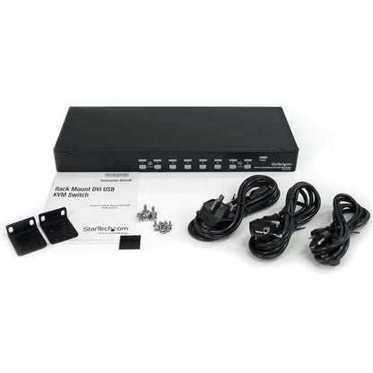 StarTech.com 8 Port 1U Rackmount DVI USB KVM Switch - TAA