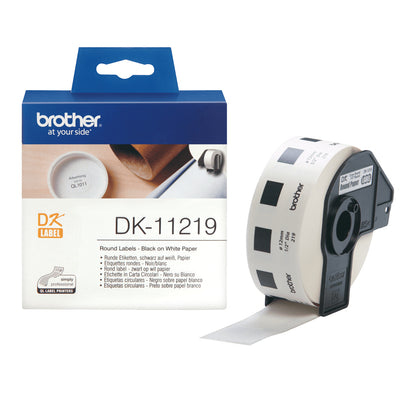 Brother DK-11219 DirectLabel Etikettes round 12mm 1200 for Brother P-Touch Labels