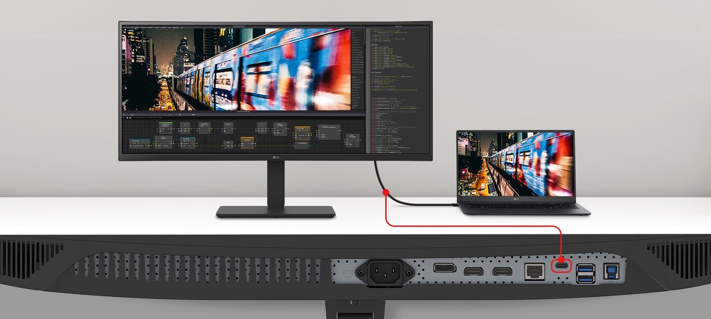 LG 34BA75QE 34" UWQHD IPS Curved Monitor