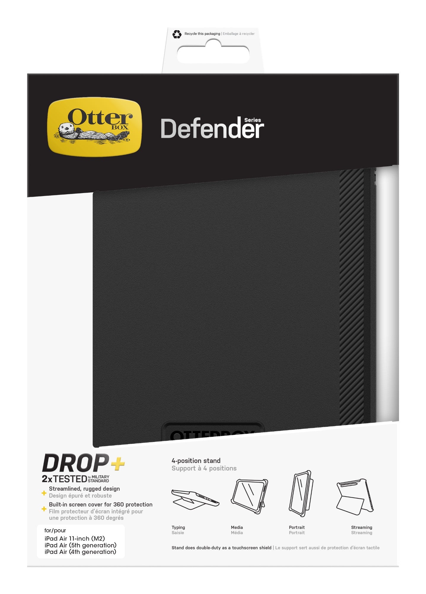 OtterBox Defender Series for Apple iPad Air 11" (M3/M2/5th/4th gen), black Laptop Bag