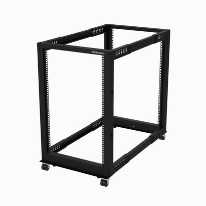 StarTech.com 18U 4-Post Server Rack, 19in Open Frame Rack with 40in (101cm) Mounting