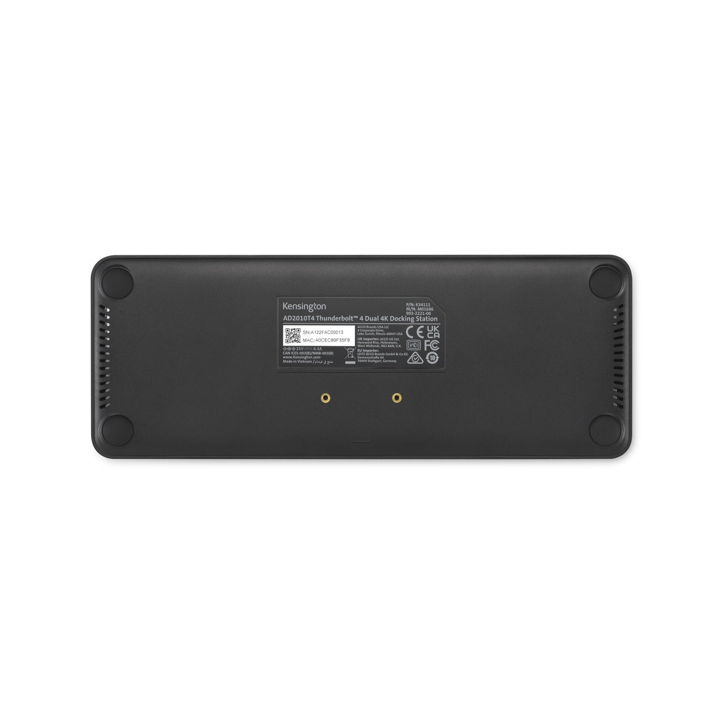 Kensington SD5760T Power Delivery Thunderbolt 4 Docking Station 96W