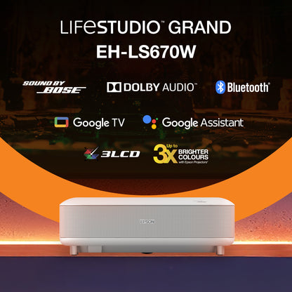 Epson Lifestudio Grand — EH-LS670W Diamond White Projector