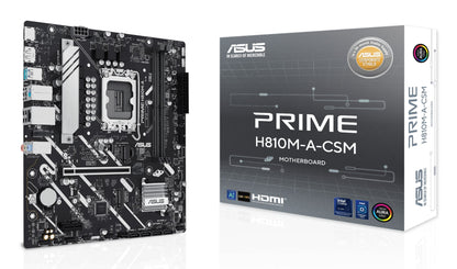 ASUS PRIME H810M-A-CSM Intel H810 LGA 1851 (Socket V1) micro ATX Motherboard