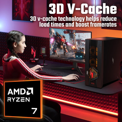 Acer NITRO 70 N70X3D-100_B850 Gaming Ryzen 7 9800X3D 32GB 2TB SSD NVIDIA GeForce RTX 5080 Desktop PC