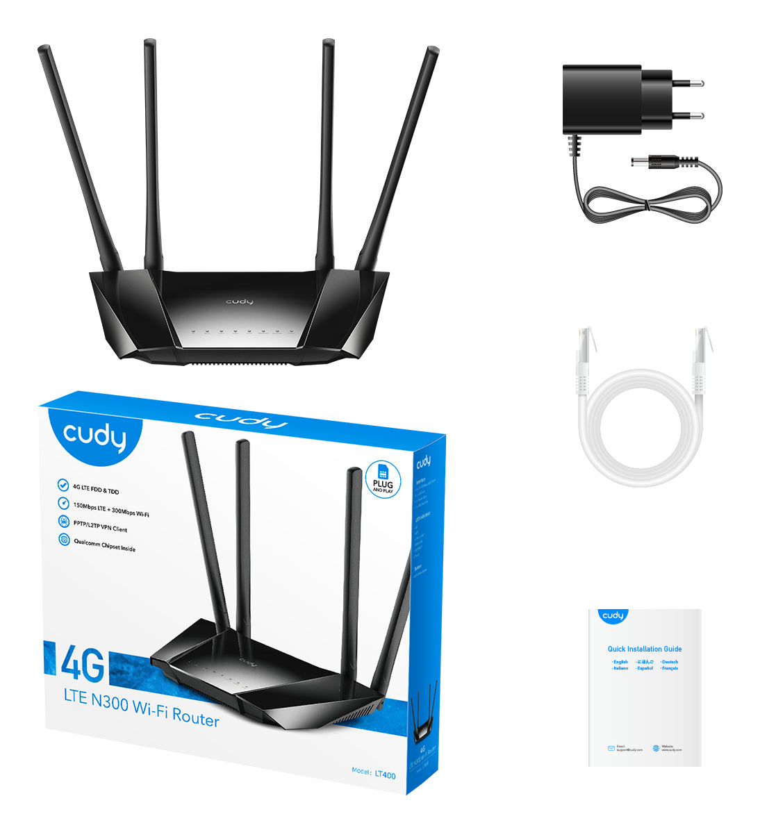 Cudy LT400 Router (Black)