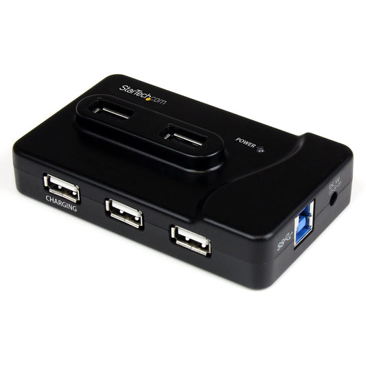 StarTech.com 6 Port USB 3.0 / USB 2.0 Combo Hub with 2A Charging Port – 2x USB 3.0 &