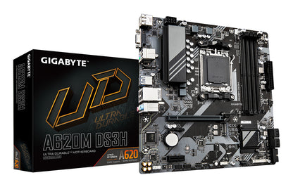 Gigabyte A620M DS3H Motherboard - Supports AMD Ryzen 8000 CPUs, 5+2+2 Phases Digital
