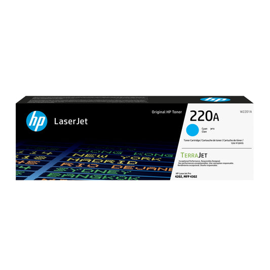HP W2201A/220A Cyan Toner Cartridge (1.8K pages, HP CLJ Pro 4202)