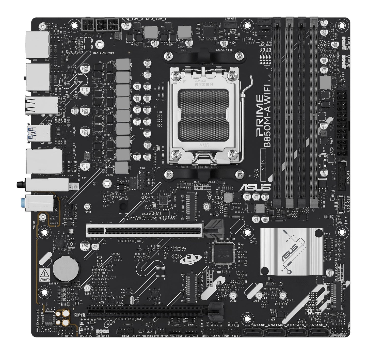 ASUS PRIME B850M-A WIFI AMD B850 Socket AM5 micro ATX Motherboard