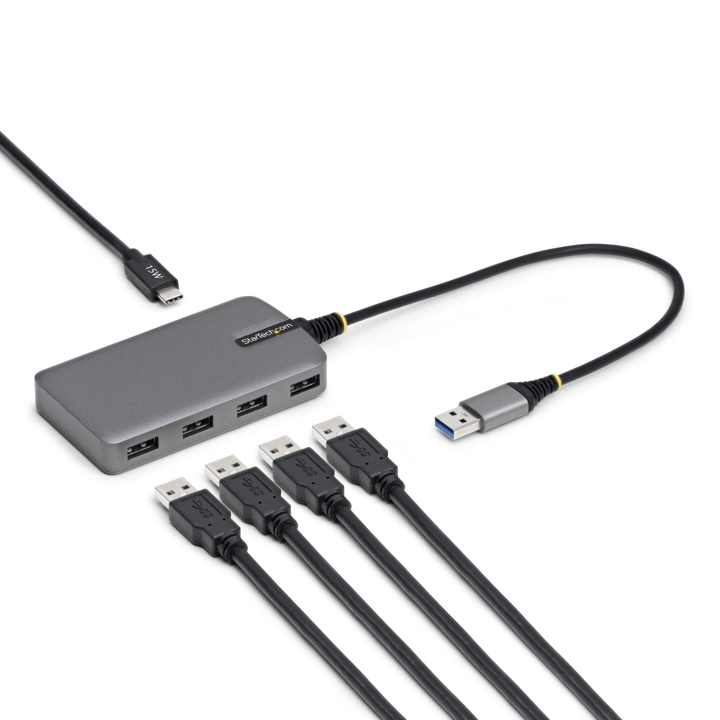 StarTech.com 4-Port USB-A Hub, 5Gbps, Bus Powered, USB-A to 4x USB-A Hub with USB-C