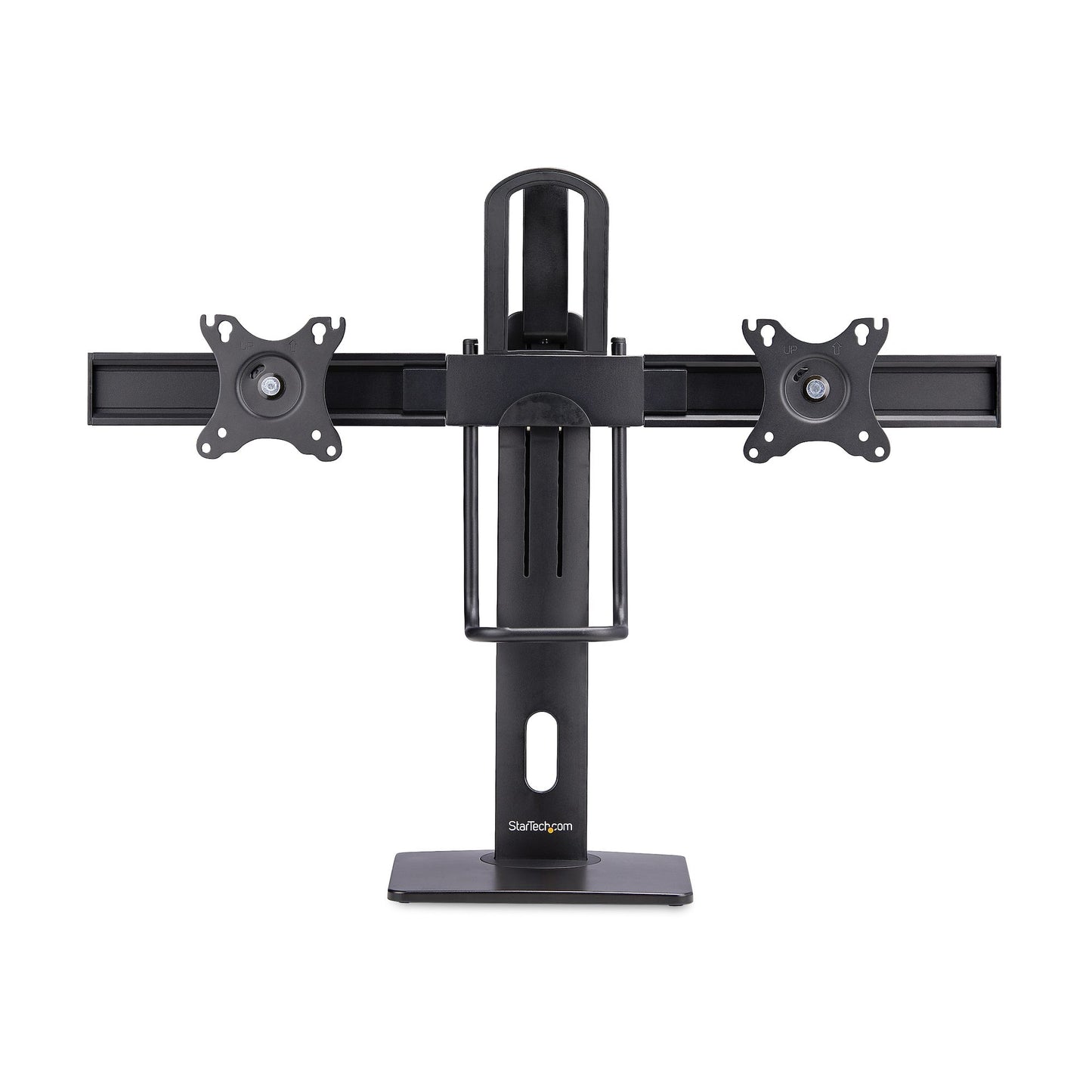 StarTech.com Crossbar Dual Monitor Desk Stand For Double 27-inch Screens, VESA Mount