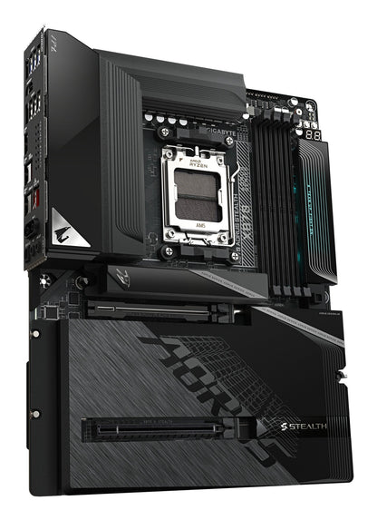 Gigabyte X870 AORUS STEALTH Motherboard - Supports AMD Ryzen 9000 CPUs, 16+2+2