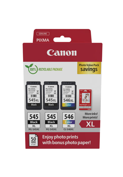 Canon 8286B015/PG-545XL+CL-546XL Black Ink Cartridge (Canon Pixma MG 2450)