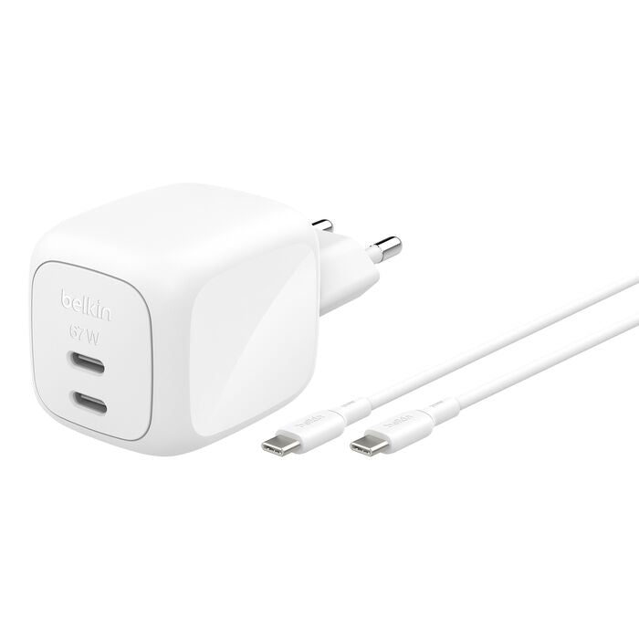 Belkin WCH020KQ2MWH-B6 mobile device charger Universal White AC Fast charging Indoor