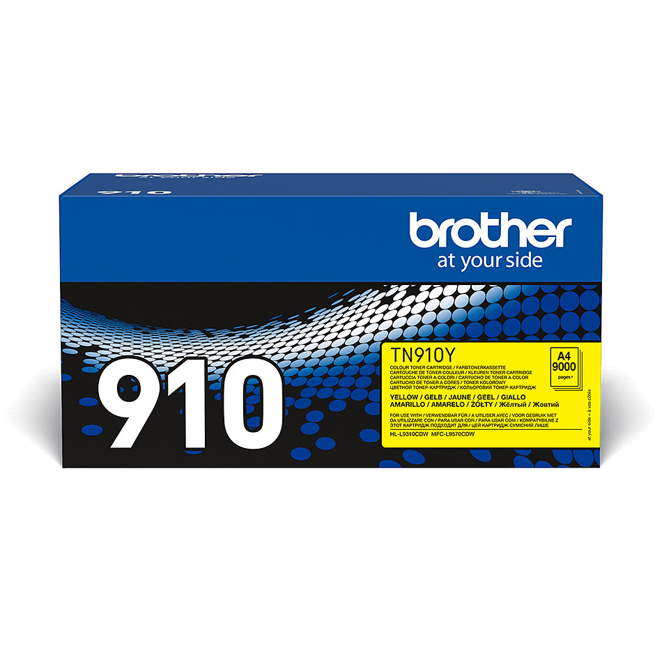 Brother TN-910Y Yellow Toner Cartridge (9K pages, Brother HL-L 9310)