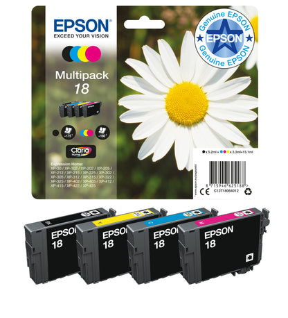 Epson C13T18014012/18 Black Ink Cartridge (175 pages, Epson XP 30)