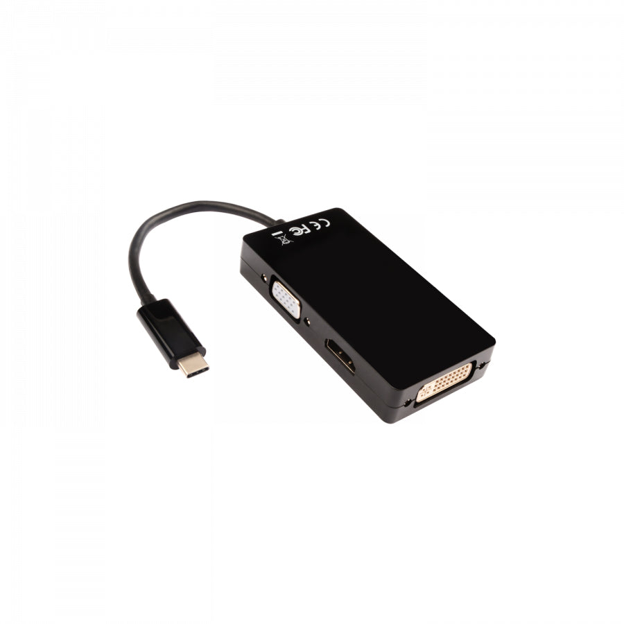 V7 V7UC-VGADVIHDMI-BLK USB graphics adapter 3840 x 2160 pixels Black Hub