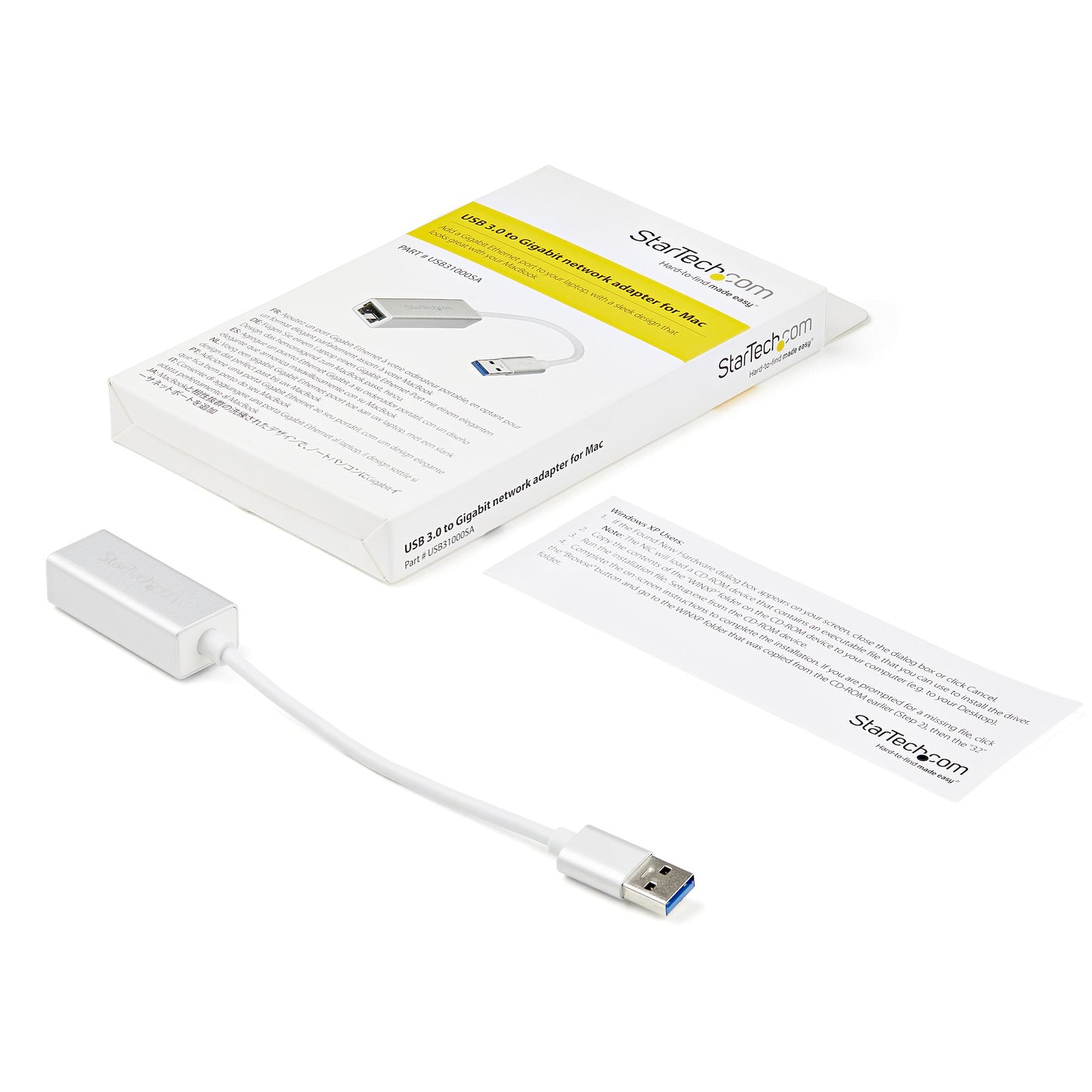 StarTech.com USB 3.0 to Gigabit Network Adapter, Silver, Sleek Aluminum Design for