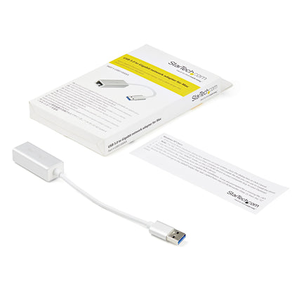 StarTech.com USB 3.0 to Gigabit Network Adapter, Silver, Sleek Aluminum Design for