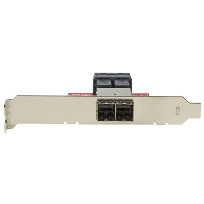 StarTech.com Mini-SAS Adapter - Dual SFF-8643 to SFF-8644 - with Full and Hub