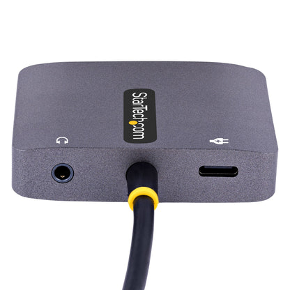 StarTech.com USB C Video Adapter, USB C to HDMI VGA Multiport Adapter, 3.5mm Audio Hub
