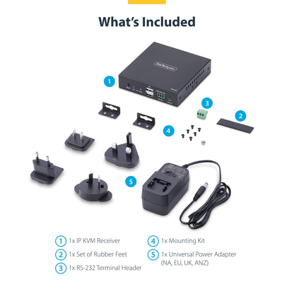 StarTech.com HDMI KVM Receiver Over IP Network for the IH2006 Product Series, 4K KVM Switch