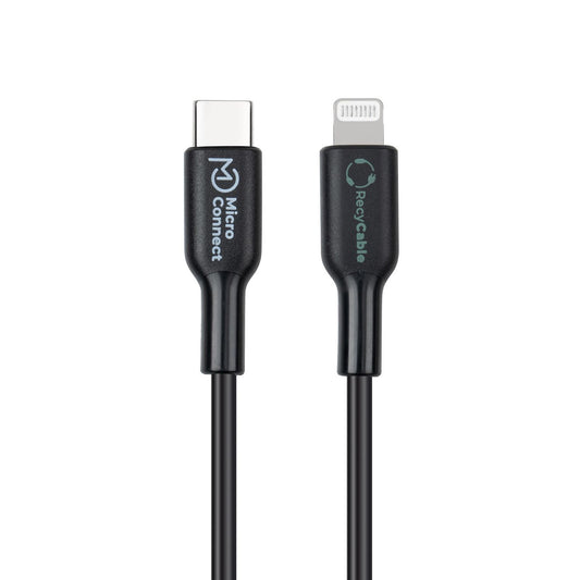 Microconnect ECO-USB3.1CL1 lightning cable 1 m Black