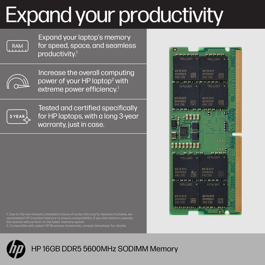 HP 16GB DDR5 5600MT/s SO-DIMM Laptop RAM