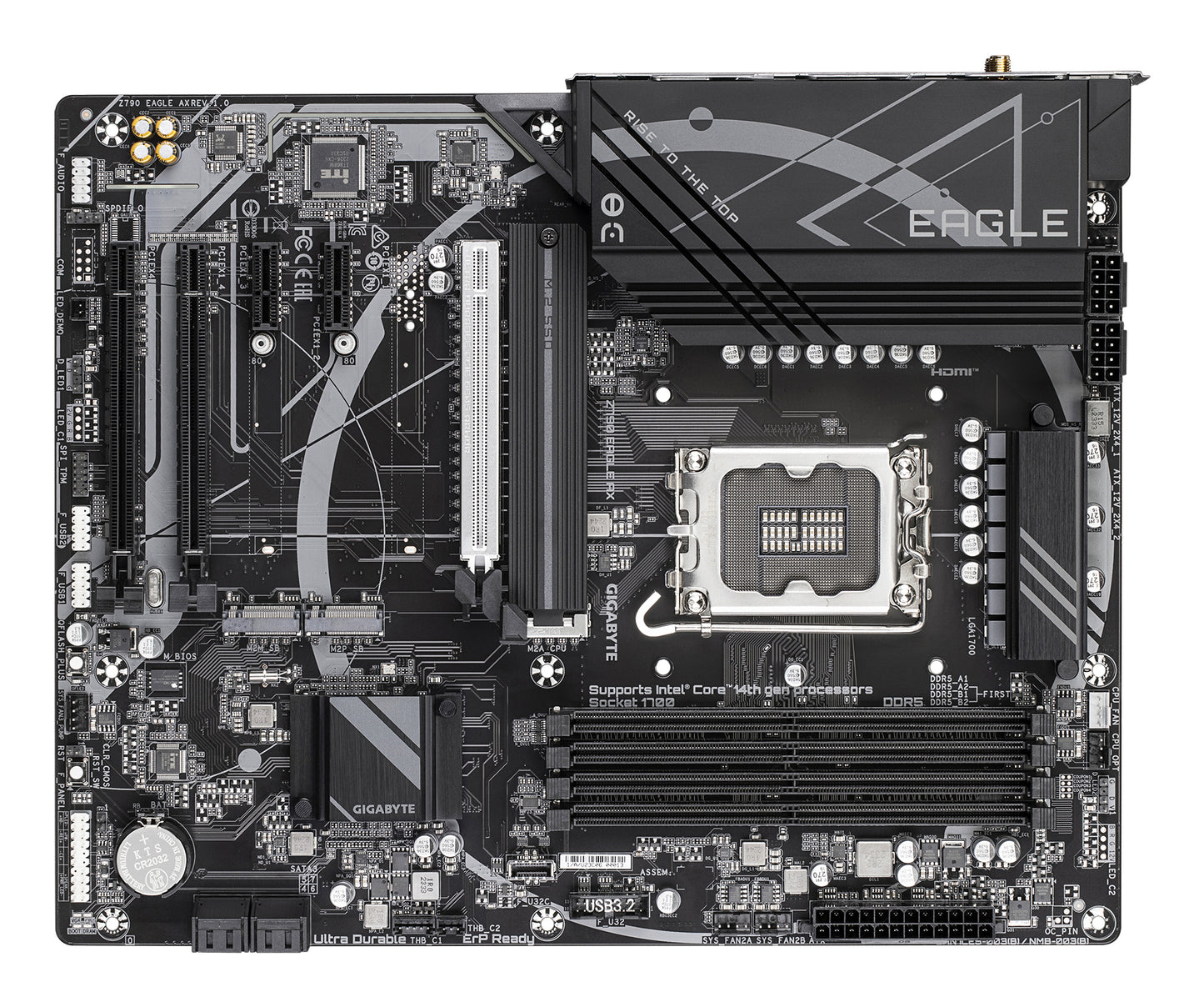 Gigabyte Z790 EAGLE AX Motherboard - Supports Intel Core 14th Gen CPUs, 12+1+１Phases